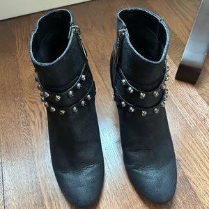 simply vera verawang brand heeled boots, black, barely worn, size 8.5